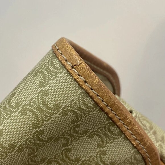 CELINE Logo Macadam Pattern Shoulder Hand Bag PVC Leather Brown GHW 61KA847 - Picture 16 of 16